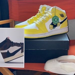 Jordan 1 Mid SE Dynamic Yellow Floral